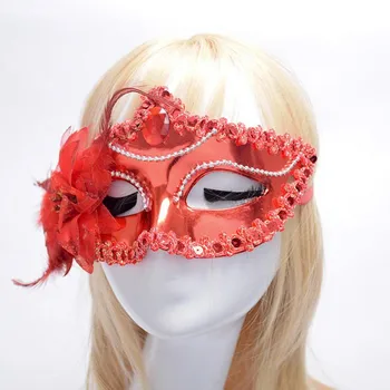 

Venice Plating Mask Half Face Mask With Flower For Women Girls Princess Masks Party wedding birthday Christmas Halloween Xmas