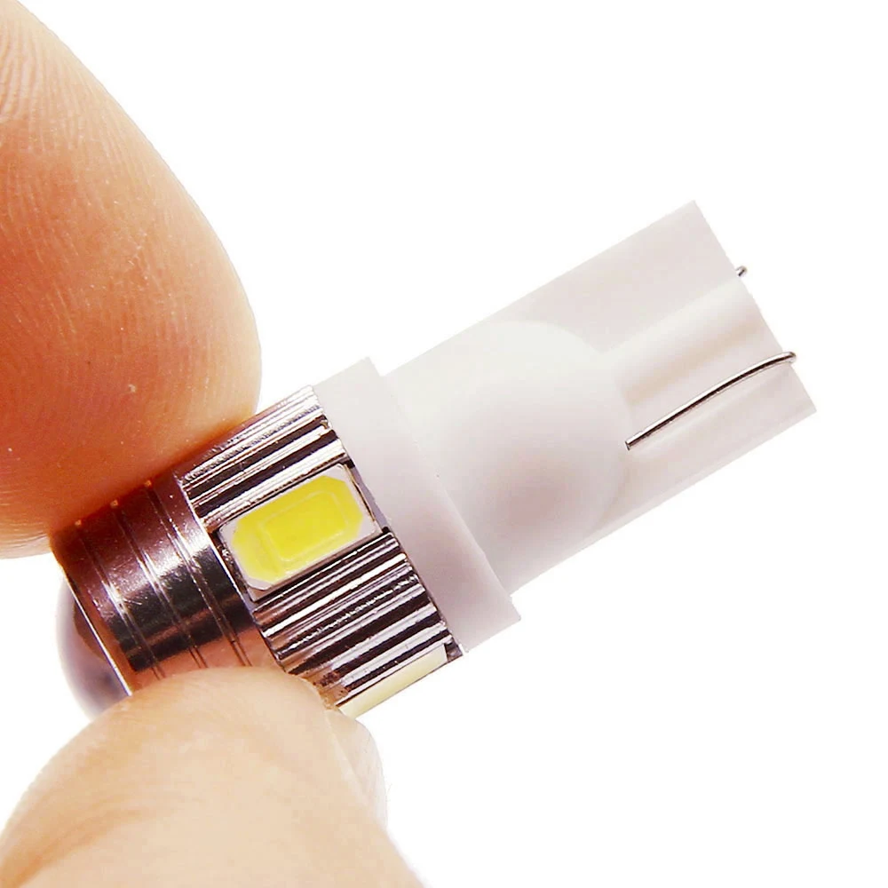 10 шт. W5W автомобильный светильник SMD T10 светодиодный 194 168 сменный клиновидный
