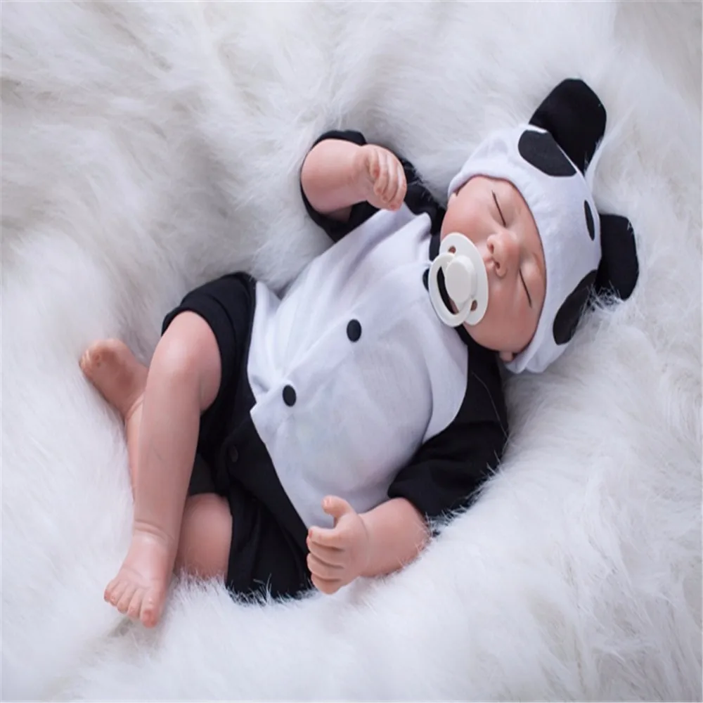 SanyDoll 19 дюймов см 49 см Силиконовые Детские куклы reborn, прекрасные модели животных одежда спальный ребенок Спящая кукла