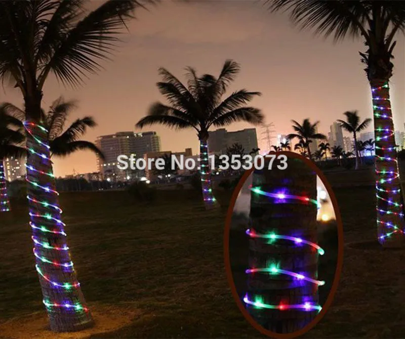High Quality Solar Rope Tube LED String Strip Fairy Light Outdoor Garden Xmas Party Decor Waterproof lighting effect 1-4