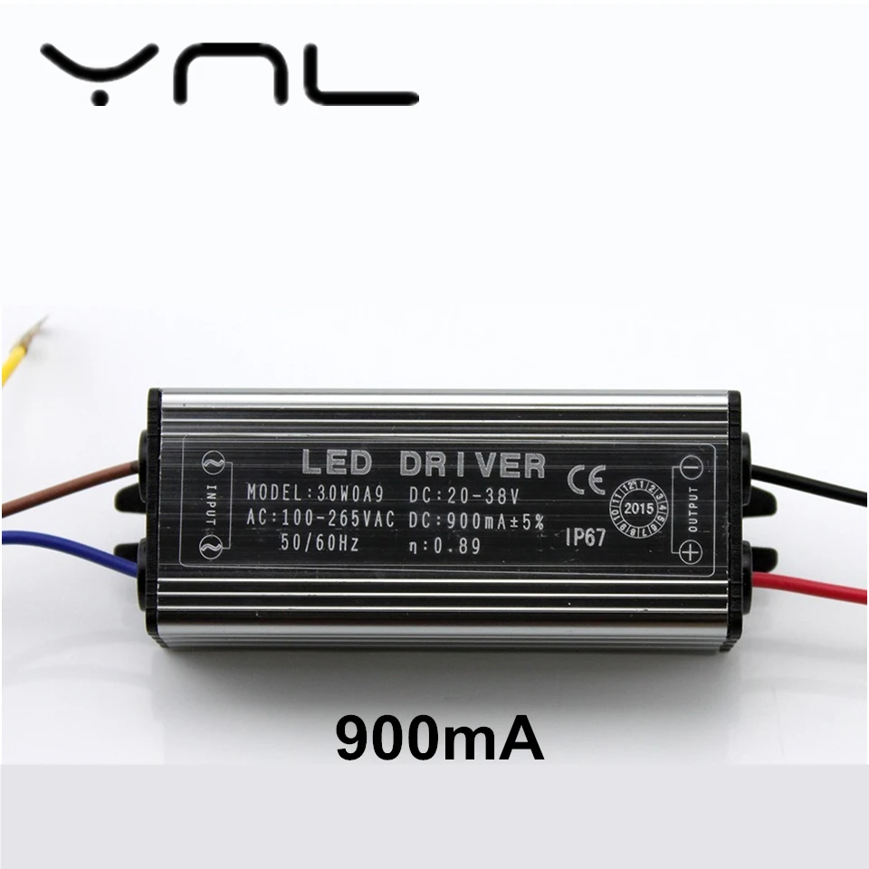 YNL световой трансформатор 300mA 600mA 900mA 1500mA светодиодный драйвер адаптер 10 Вт 20 30 50 110