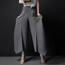 Летние брюки miyake плиссированные повседневные брюки Необычные Свободные женские брюки