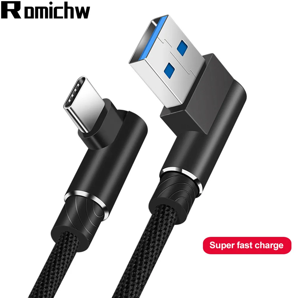 ROMICHW usb type-C кабель 2A кабель для быстрой зарядки для samsung huawei USB C кабель для мобильного телефона usb type-C устройства для Xiaomi Redmi