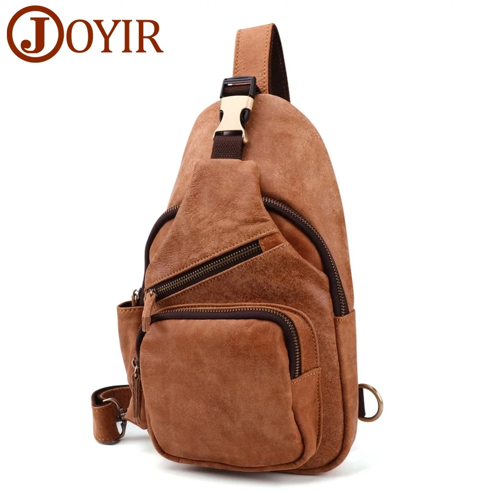 

Fashion Genuine Leather Men Bags New Cow Leather Male Chest Packs Multifunction Travel Riding Crossbody Shoulder Bags