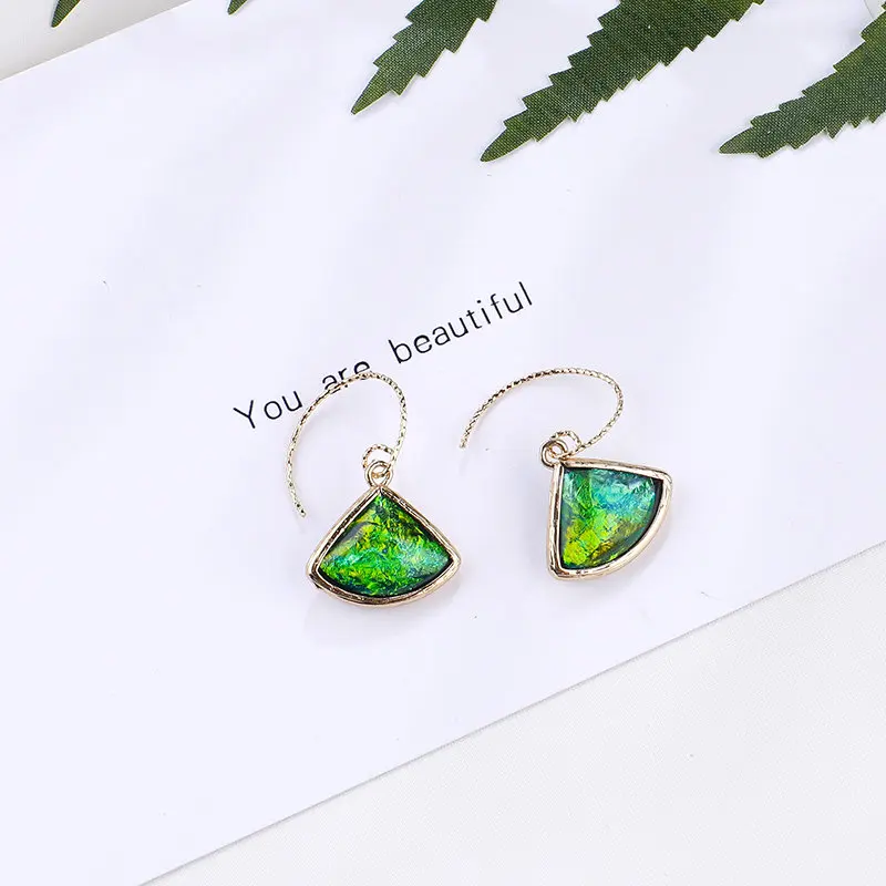 HTB1CWvDaRv0gK0jSZKbq6zK2FXaU - AENSOA 2019 Korean Geometric Pendant Earrings Multiple Drop Earrings Unique Design Flowers Resin Acrylic Shell Dangle Earring