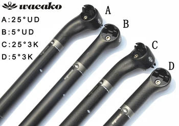 

2017 wacako bicycle 3K UD Matte carbon seatpost MTB road bike seat tube carbon seat post 27.2 / 30.8 / 31.6 *350/ 400mm