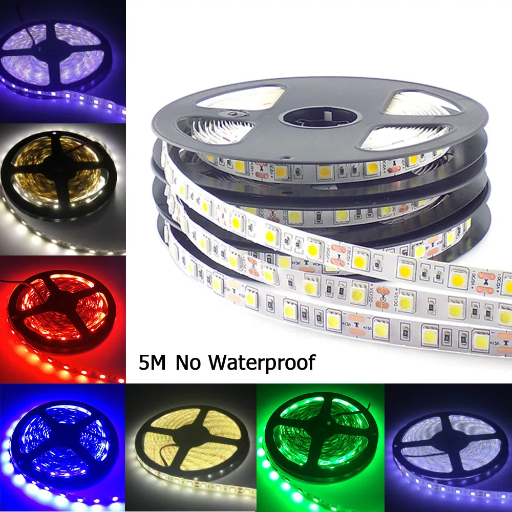 60leds DC 12В 5050 RGB Светодиодная лента 24 клавишный ИК пульт дистанционного управления