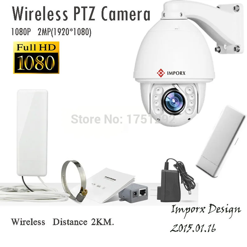 1080 P 2mp WI-FI Auto Tracking PTZ IP Камера Remoto Управление Открытый Купол HD