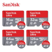 Двойной Флеш-накопитель SanDisk флеш-карты памяти micro sd 128 Гб 64 ГБ 32 ГБ оперативной памяти, 16 Гб встроенной памяти, 98 МБ/с. TF usb флешки карты памяти microsd карта 8 GB/48 МБ/с. class10 micro sd карты