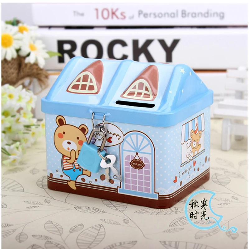 

Child piggy bank piggy bank birthday gift cartoon piggy bank lockable small change cans prize