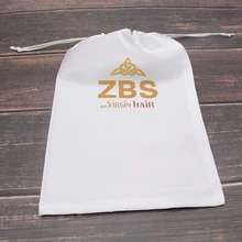 Пользовательский логотип полиэстер сатин с принтом сумки шнурок мешок для волос упаковка наращивание волос упаковка сумки белый черный розовый красный