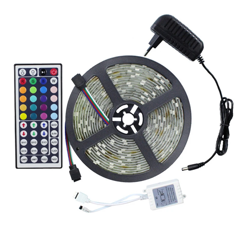 Водонепроницаемая светодиодная лента 5 м 5050 RGB 150 светодиодов гибкая + ИК пульт