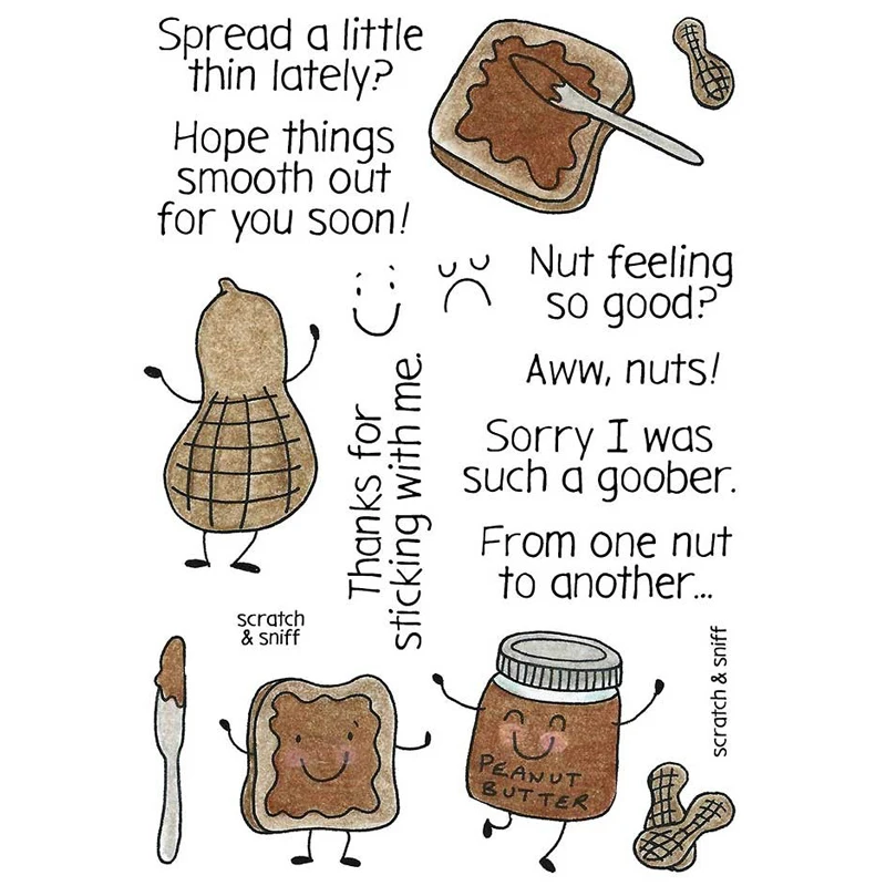 Peanut Butter Bread Transparent Stamp Clear Stamps for DIY Scrapbooking