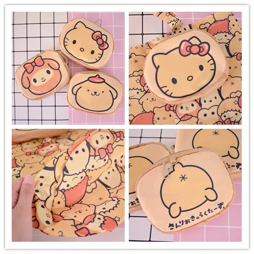 Крутая 1 шт. KT Cat Pompom purin модная переносная сумка для покупок в стиле аниме, многоразовая сумка-тоут, складные сумки, сумка, сумки для хранения, новинка
