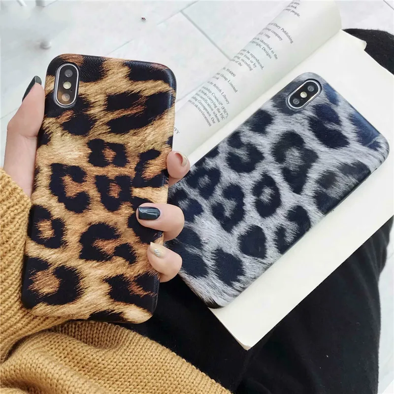 

Fashion Leopard Print Phone Case For iPhone 6 6S 7 8 Plus Case For iPhone X XS XR Max Soft Cases Back Cover Fundas 2019