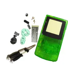 Абсолютно прозрачный зеленый цвет видео игры Цвет мальчик консоли чехла полный Корпус для NintendoGBC игровой консоли с Экран объектива