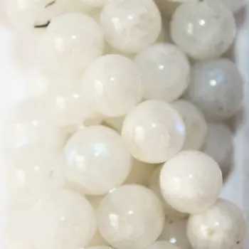 

Genuine Moonstone Beads - Round 8 mm Gemstone Beads - Full Strand 15 1/2", 49 beads, AB+-Quality