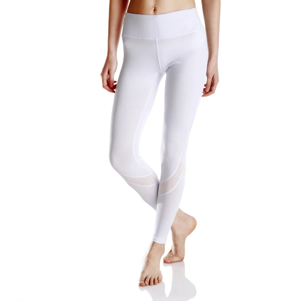 Lumier 2017 Fitness Legging Sports For Female Lulu Yoga Clothing Pants Women Spliced Mesh Running Tight Gym Legging Sport Femme (8)