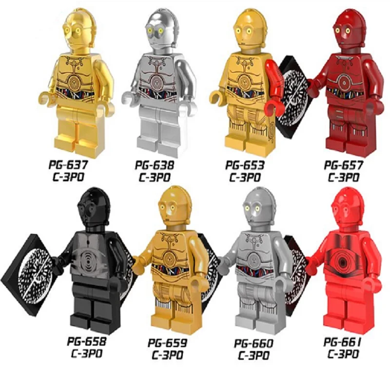 Один продажа Super Heroes C3PO C-3PO видеть-Трипио кукол Space Wars кирпичи действие строительные блоки best Детский подарок игрушки PG8023