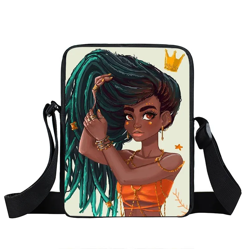 Красивая женская сумка-мессенджер для девочек Африканская принцесса маленькая коричневая сумка через плечо женские мини-сумки Подростковая сумка через плечо - Цвет: xkbafr14