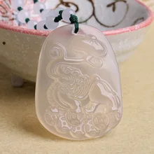 Натуральный легкий ледяный халцедон кулон агата brave мужчины Zhaocai транспортная карточка безопасности