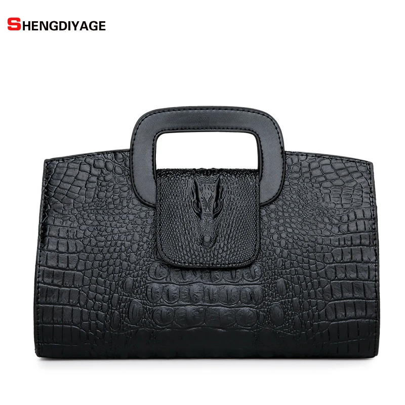 

New Spring Luxury Handbags Women Bags Designer Solid Alligator Hand Bag Famous Brand Fashion Tote Shoulder Bag Bolsos Mujer sac