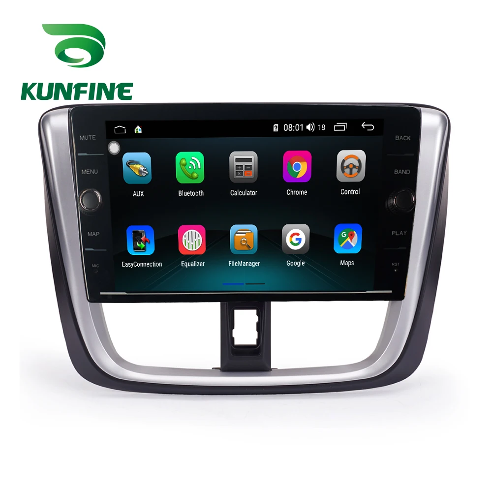 Top Octa Core ROM 64GB Android 8.1 Car DVD GPS Navigation Player Deckless Car Stereo For Toyota Vios 2017 Radio Headunit Device 3