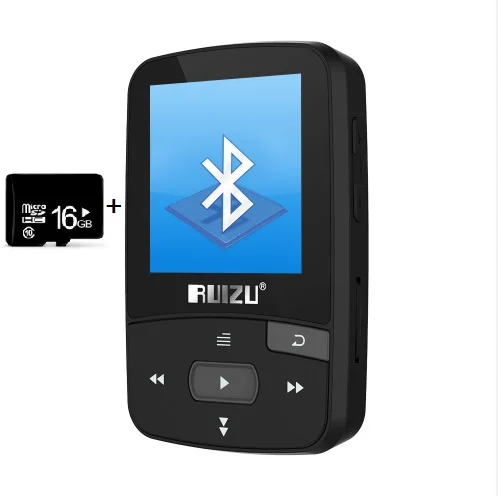 Ruizu X50 Спорт Аудио Мини Bluetooth Mp3 плеер аудио Mp3 с широким диапазоном, цифровой Hi-Fi Экран Fm Flac Usb 8 Гб без потерь