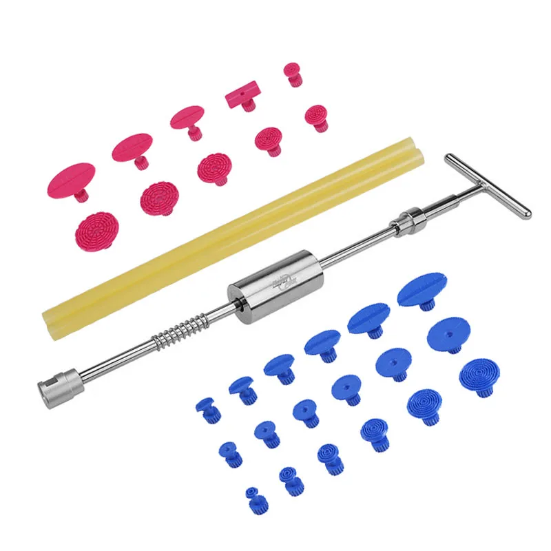 Tools Dent Removal Paintless Dent Repair Tools Dent Puller Slide Hammer Puller Tabs Suction Cup Hand Tools Kit