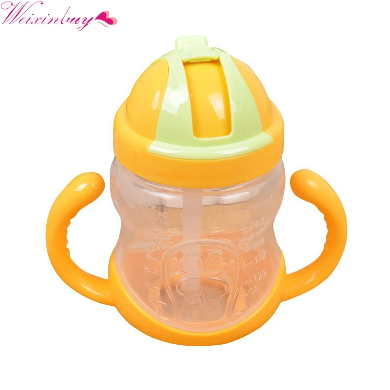 

Drinker Girl Boy Mini Cup With Handles Baby Straw Learn Feeding Drinking Water Cup Children Drinker bottle for water