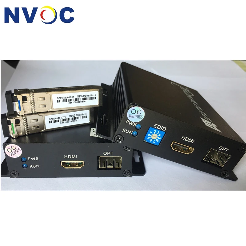 

Uncompressed 4K HDMI Fiber Optic Extender,4K HDMI Optic Transceiver+1ch Bi-Directional RS232 with 10G,SM,DX,10KM,LC SFP Module