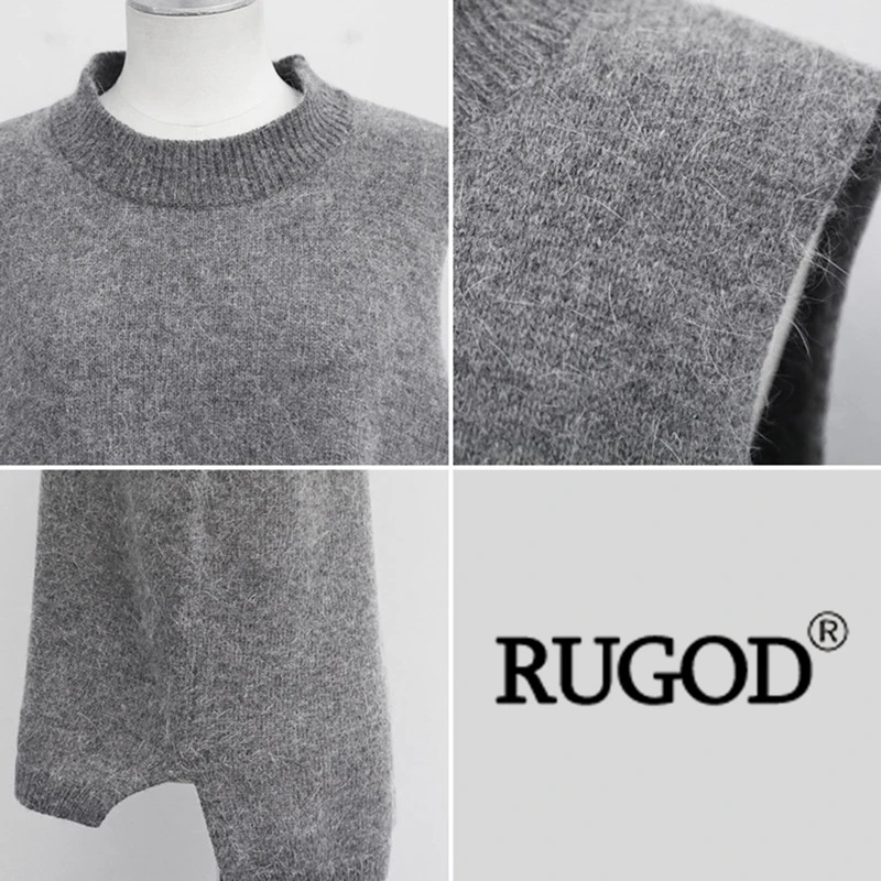 Женский жилет с круглым вырезом RUGOD Трикотажный без рукавов большие размеры 2XL 3XL