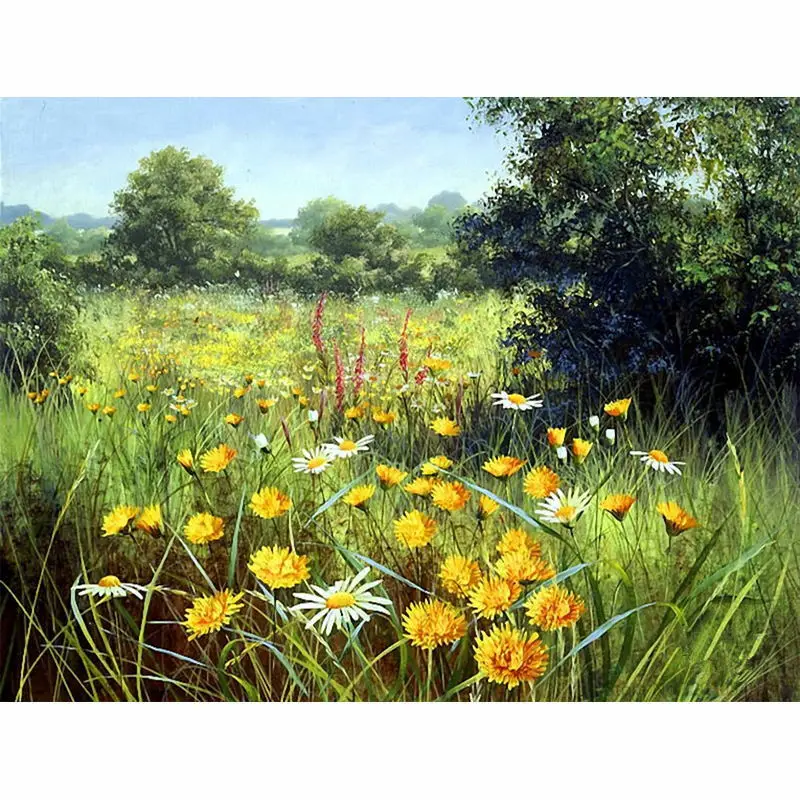 

CHUNXIA Framed DIY Painting By Numbers Flower Acrylic Painting Modern Picture Home Decor For Living Room 40x50cm RA3154