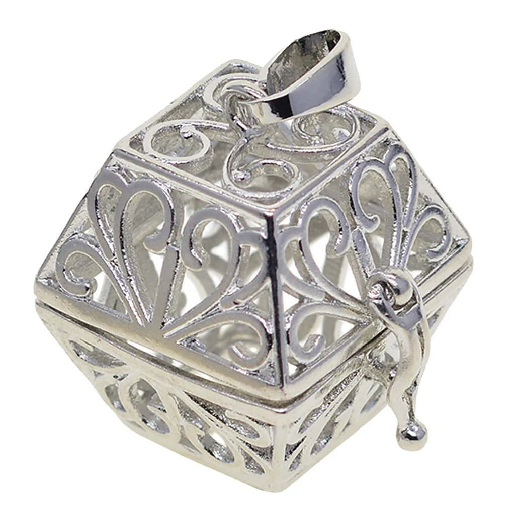 Blank Pearl Beads Cage Pendant Charms Memory Locket Pendants Settings for DIY Necklace Bracelet Earrings Jewelry Making