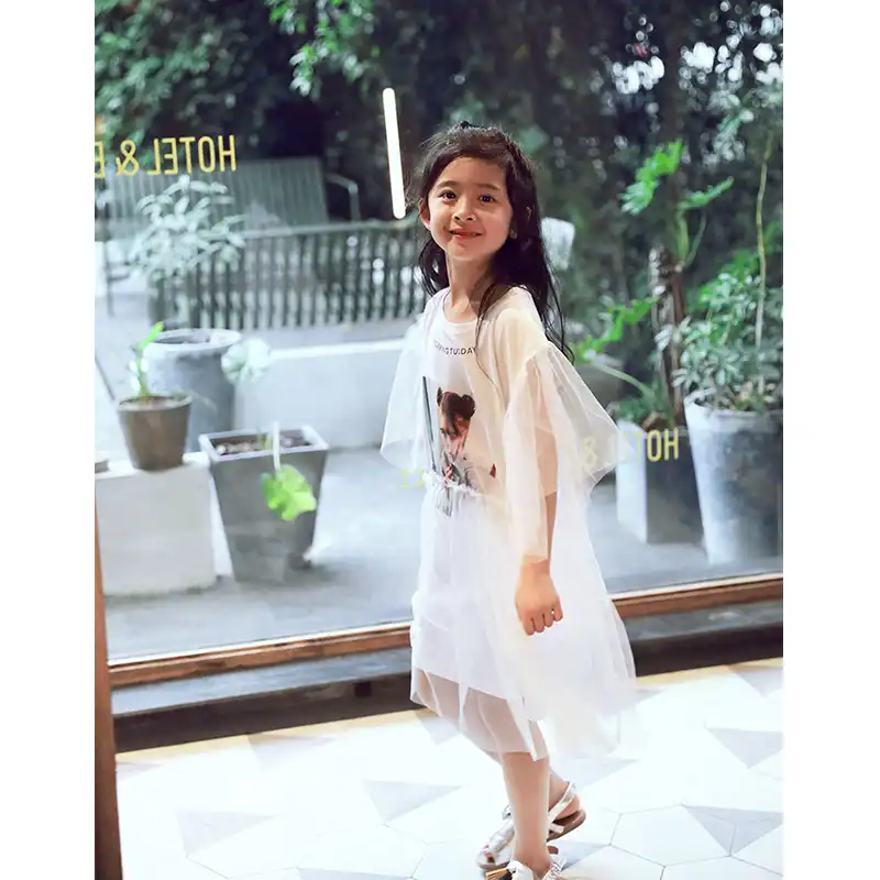 white gauze dress summer