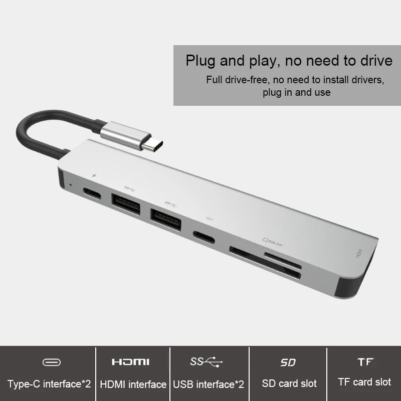 Basix USB-C концентратор типа C для мульти USB 3,0 концентратор HDMI адаптер док-станция для MacBook Pro huawei P30/P20 USB-C 3,1 сплиттер 3 порта USB концентратор