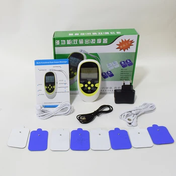 

LCD Dual Output Electronic Pulse Meridian Massager Muscle Relax Stimulator Electrotherapy Pain Relief + 8 Pads