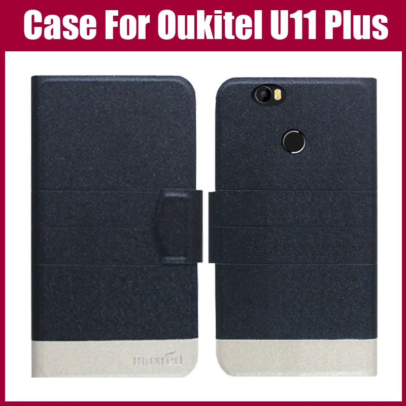 

Hot Sale! Oukitel U11 Plus Case High Quality 5 Colors Fashion Flip Ultra-thin Leather Protective Cover Phone Bag
