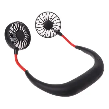 

Portable Wearable Neckband Fan Cooler Fan with Dual Wind Head for Traveling Outdoor Office Room