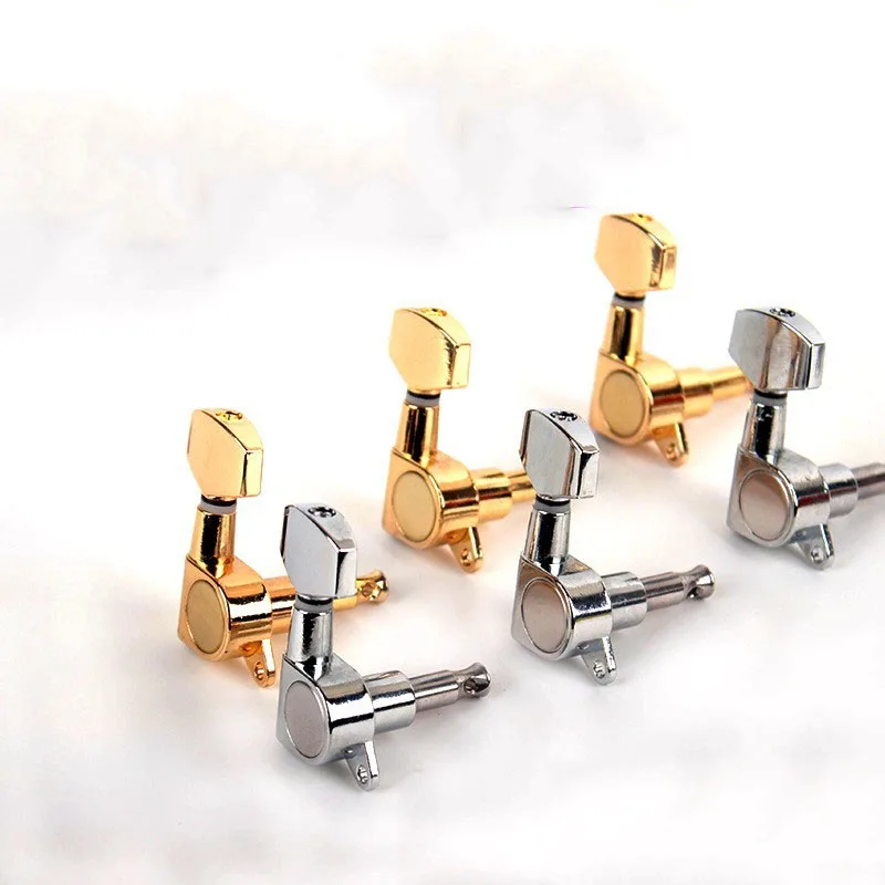 

100% high quality Best Sales 6R sliver/gold Guitar Tuning Pegs Tuner Machine Heads Stratocaster Telecaster Guitar Parts