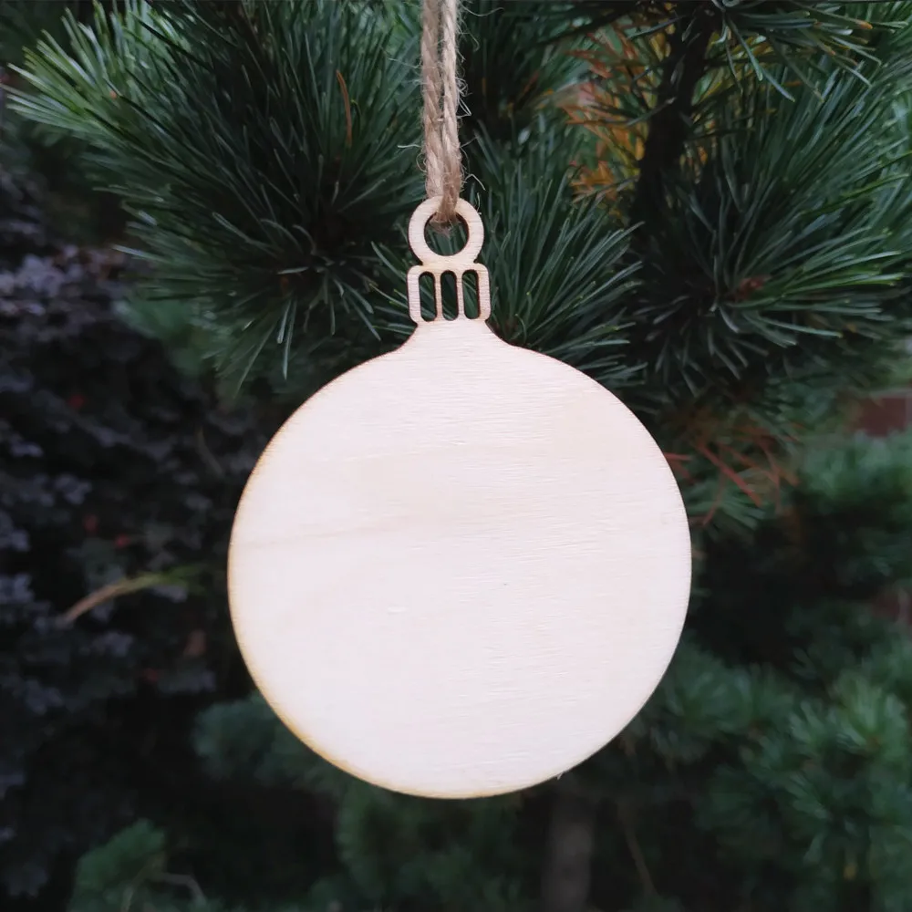 273 Bricolage 10 Piècesensemble En Bois Rond Boule De Noël Bouleau Blanc Décorations étiquette Cadeau Artisanat Formes In Figurines Et Miniatures