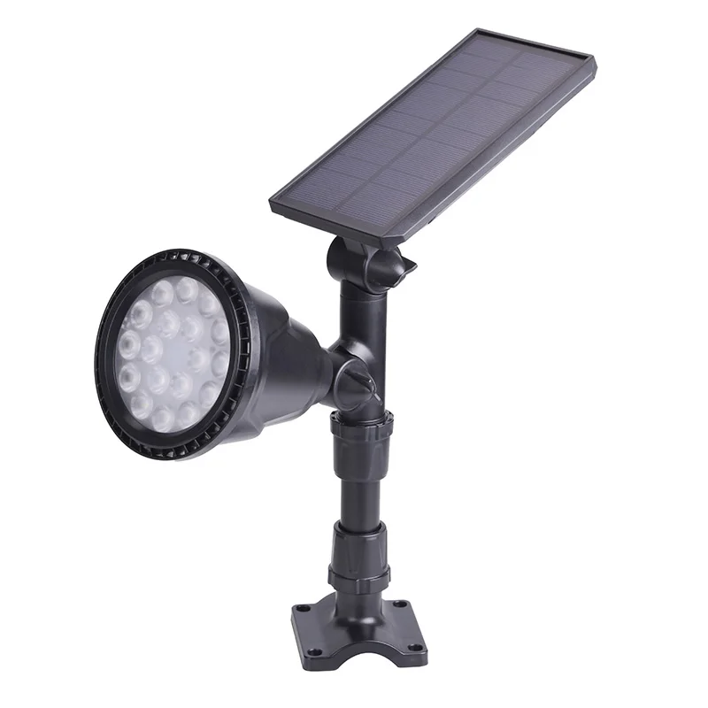 

18LED outdoor Solar Lamp sensor auto Waterproof Light control Spotlight Lawn Panel Power Adjustable Flood Lamp white Garden Yard