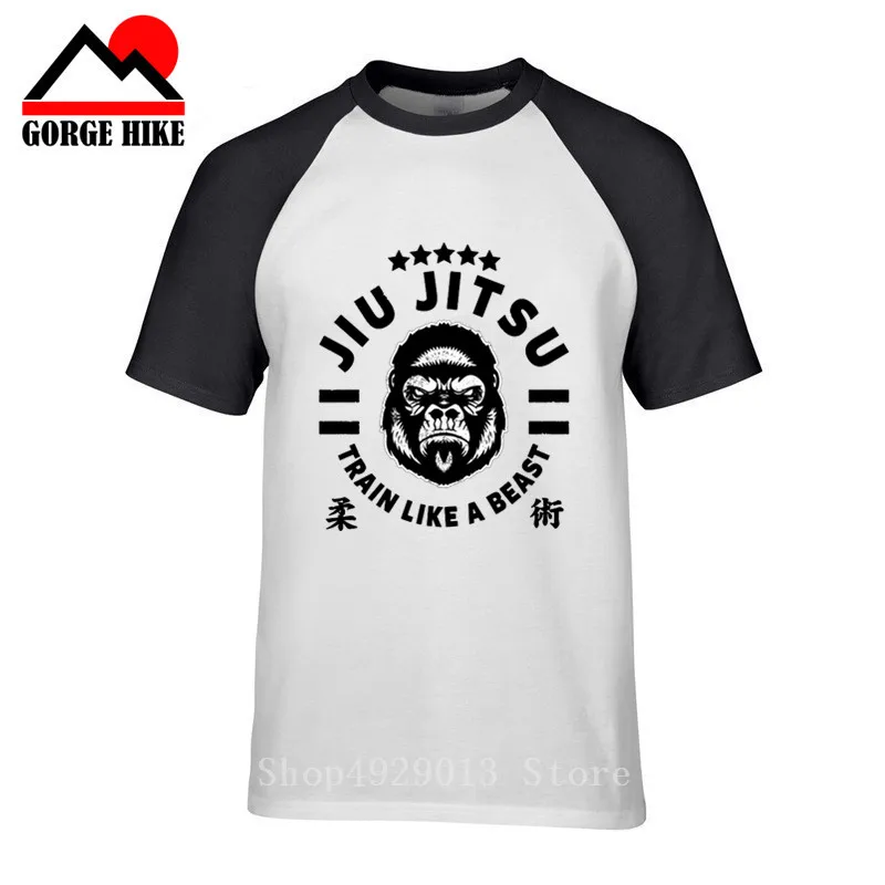 Tatami Academia BJJ T-Shirt Mens MMA Casual Jiu-Jitsu Top Navy Or White