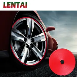 LENTAI 1 компл. автомобиля колесные диски протектор 8 м колеса наклейки для Abarth Fiat 500 BMW E46 E60 E36 E34 mercedes Benz W204 Volvo XC90