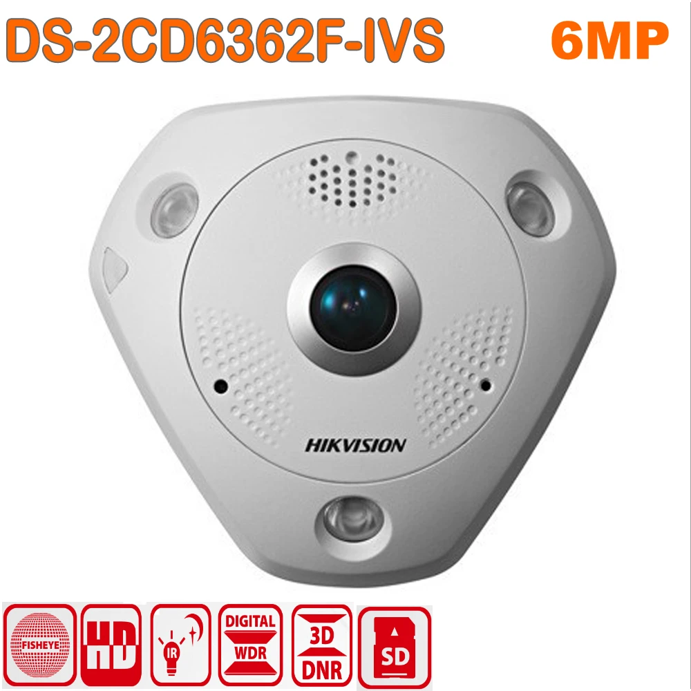 Hikvision 6MP Fisheye Camera IP Outdoor,360 Degree View Angle, DS