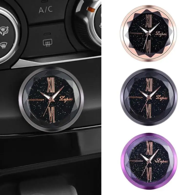 Car Decoration Electronic Clock Sticker Timepiece Automobile Interior Ornament Glass Mirror Sticker Watch Auto Accessories