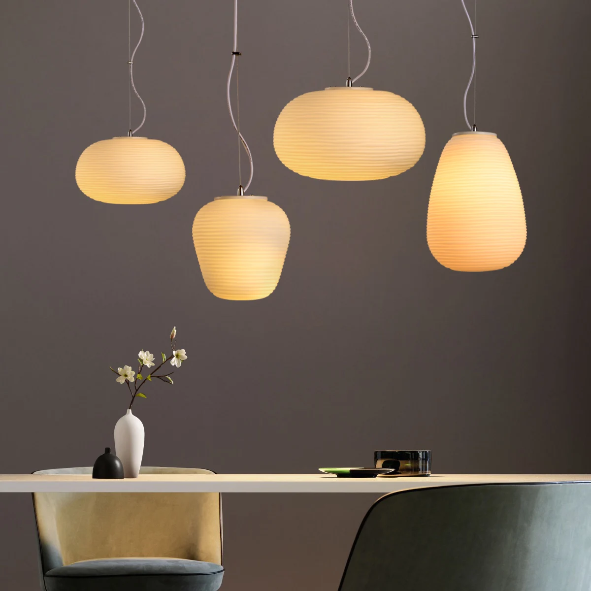 Southeast Asian Japanese style creative tatami glass pendant light restaurant bar dining room hanging lamp | Освещение