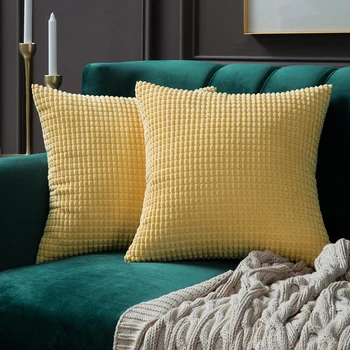 

1PC Soft Soild Decorative Square Throw Pillow Covers Lovely Granule Set Cushion Case Comfortable Pillowcase for Sofa Bedroom