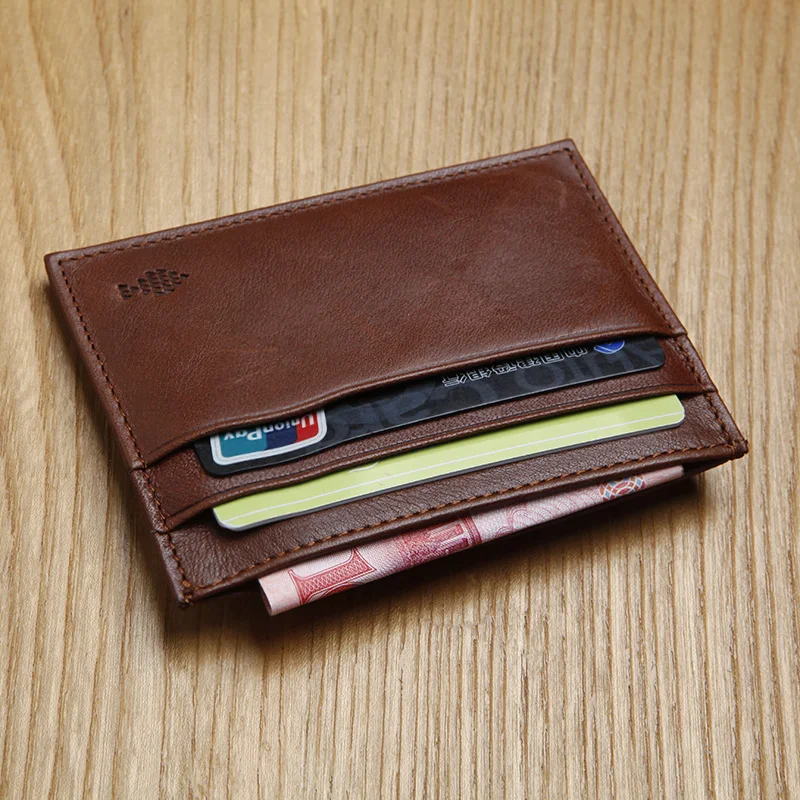LAN men's leather credit card case summer men's card holder fashon travel case small ID holders
