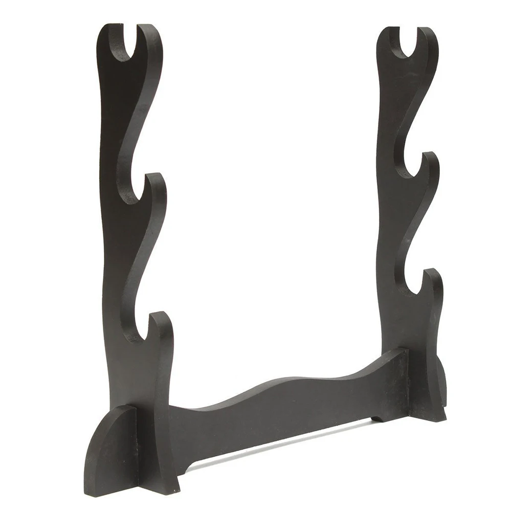 

3Tier Wall Mount Samurai Sword Katana Holder Stand Bracket Rack Display Black